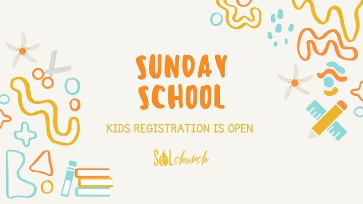 Sunday School Kids Registration banner
